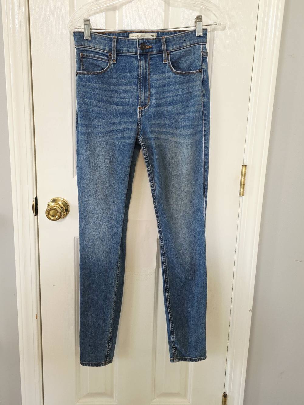 Abercrombie Fitch Blue Super Skinny High Rise Jeans 6 28